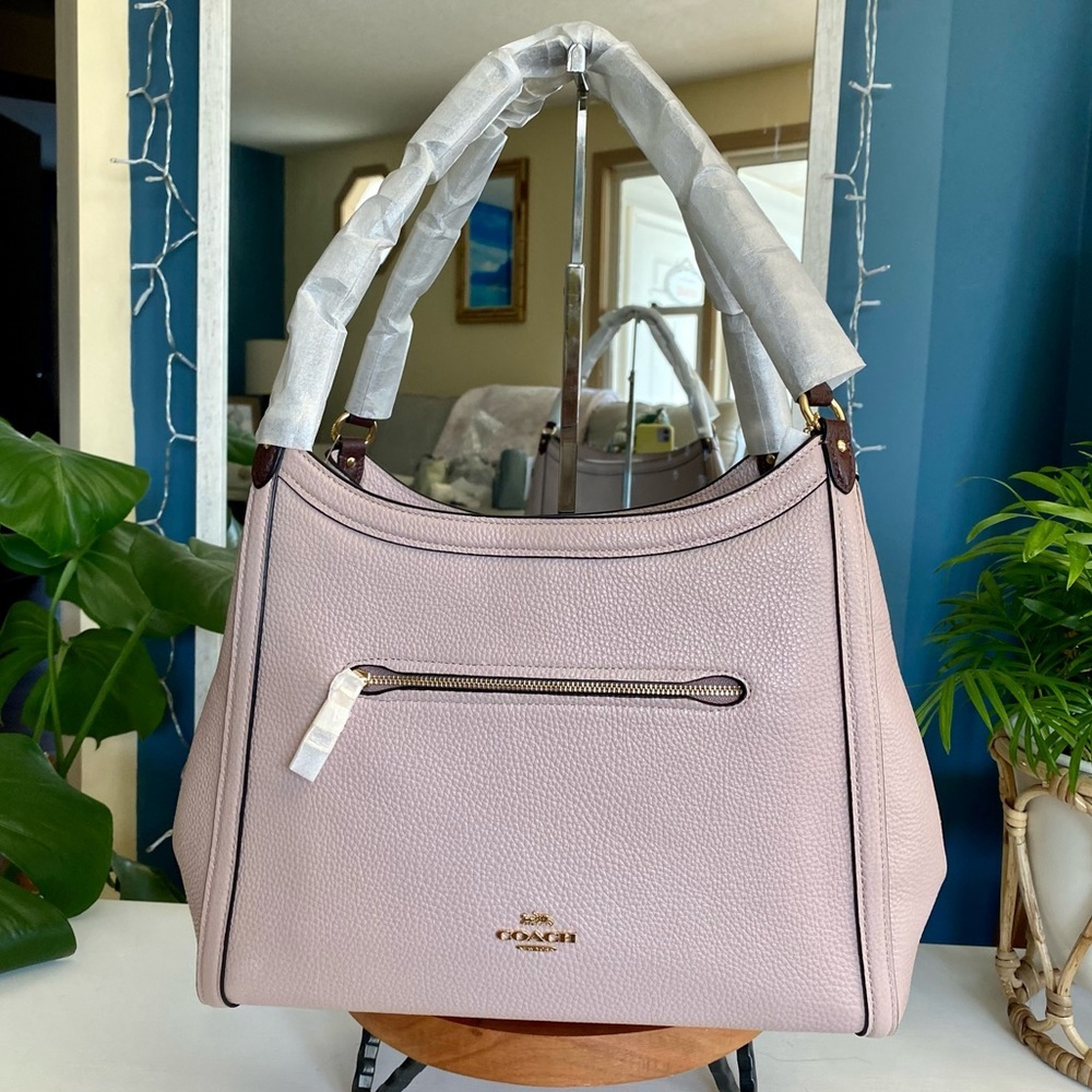 COACH Leather Shoulder Bag Gold/Washed Mauve/Cranberry NWT